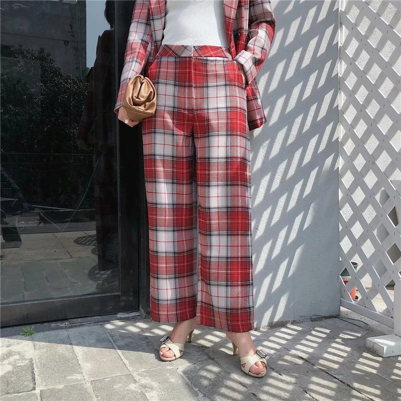 TMODA507 Za Women's Double Breasted Check Casual Suit Plaid Blazer Trousers and Long Pants Professional Oversized Two Piece Set 
TMODA507 Za Women's Double Breasted Check Casual Suit Plaid Blazer Trousers and Long Pants Professional Oversized Two Piece Set