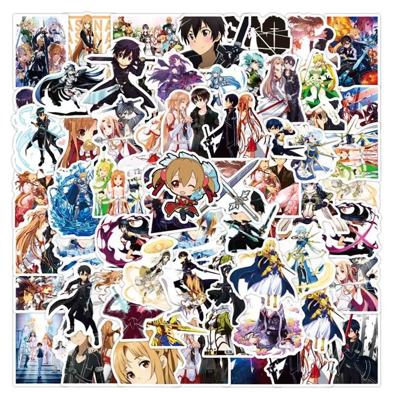 50 pieces Japanese Anime Sword Art Online Graffiti Stickers Cartoon DIY Peripheral Decoration
50 pieces Japanese Anime Sword Art Online Graffiti Stickers Cartoon DIY Peripheral Decoration