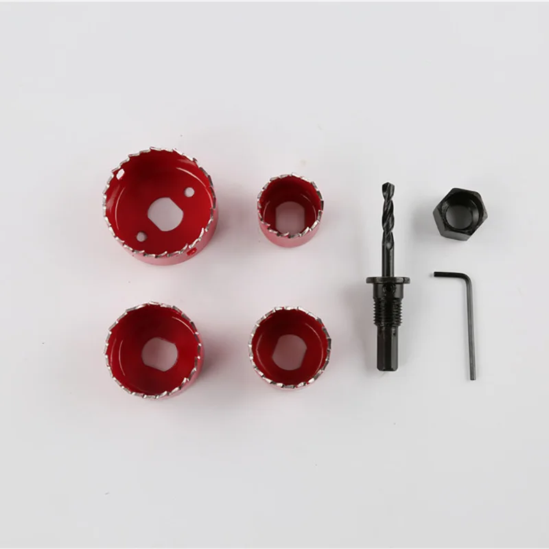 High Carbon Steel Woodworking Hole Saw Sawtooth Set Woodworking PVC Board Gypsum Board Metal Flashlight Drill Reamer
High Carbon Steel Woodworking Hole Saw Sawtooth Set Woodworking PVC Board Gypsum Board Metal Flashlight Drill Reamer