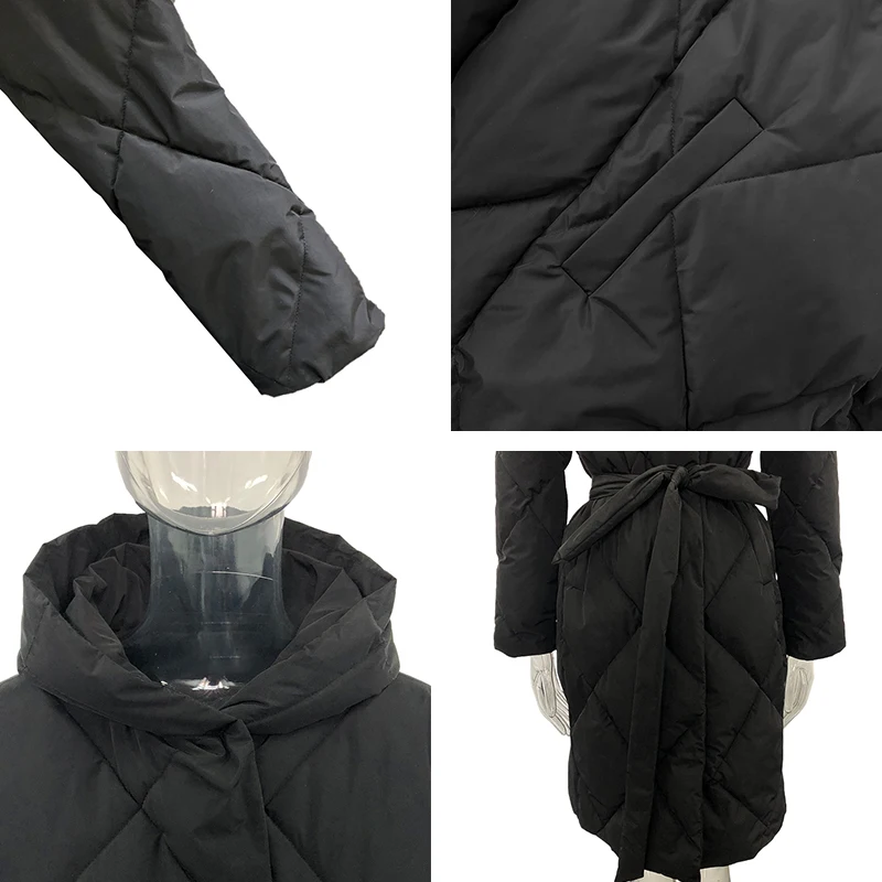 Malina Hooded Parkas Women Fashion Solid Tie Belt Waist Argyle Coats Women Elegant Zipper Long Cotton Jackets Female Ladies JT
Malina Hooded Parkas Women Fashion Solid Tie Belt Waist Argyle Coats Women Elegant Zipper Long Cotton Jackets Female Ladies JT