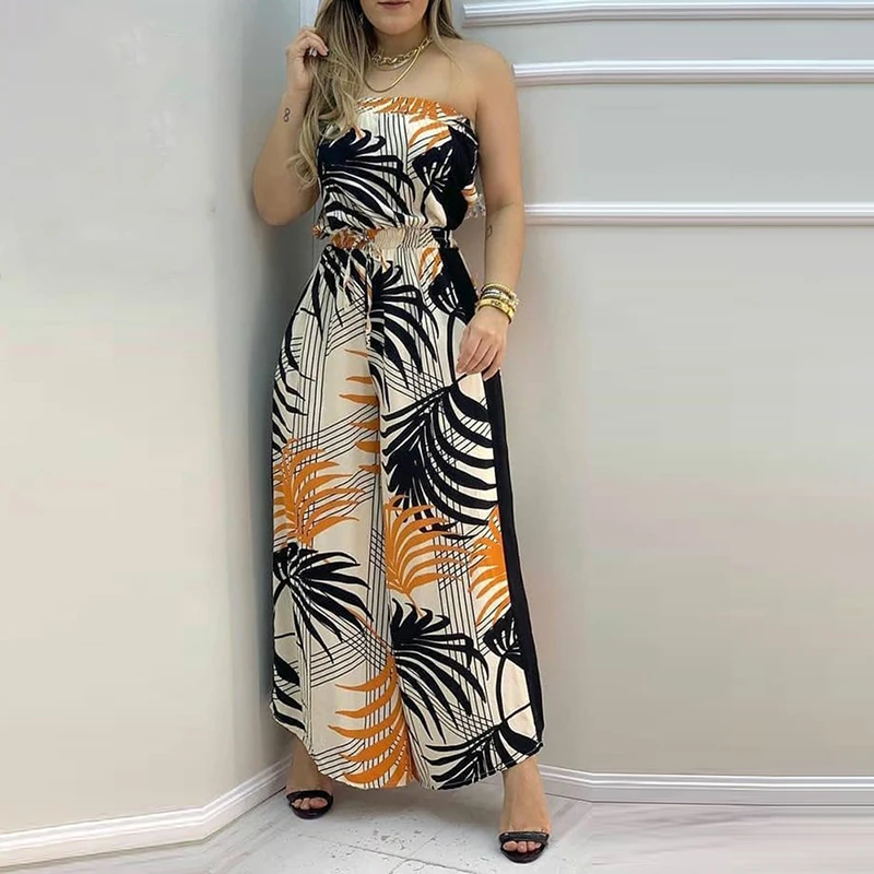 Women Fashion Elegant Sleeveless Partywear Jumpsuits Formal Party Romper Drawstring Wide Leg Jumpsuit
Women Fashion Elegant Sleeveless Partywear Jumpsuits Formal Party Romper Drawstring Wide Leg Jumpsuit