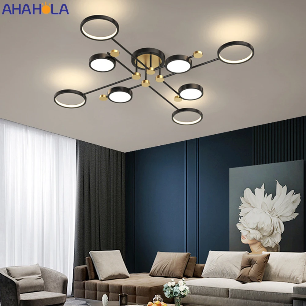 Modern LED Chandelier Lighting For Living Room Bedroom Nordic Lamp Gold Black Aluminum Metal Indoor Fixture Light Lustres
Modern LED Chandelier Lighting For Living Room Bedroom Nordic Lamp Gold Black Aluminum Metal Indoor Fixture Light Lustres