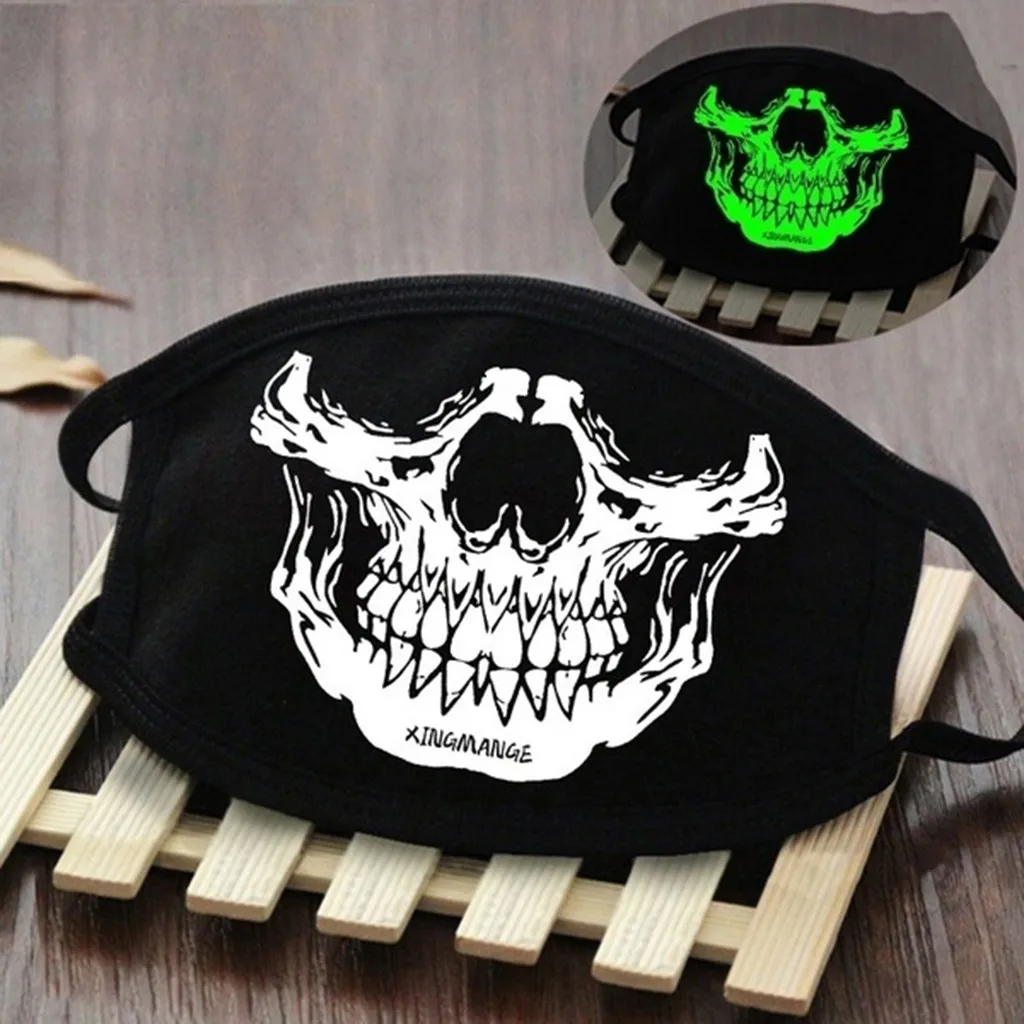 Halloween Cotton Masks Personalized Fashion Luminous Reusable Washable Face Mask Skull Print Facial Protector Mouth Cover
Halloween Cotton Masks Personalized Fashion Luminous Reusable Washable Face Mask Skull Print Facial Protector Mouth Cover