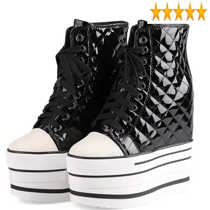 2021 New Woman Plaid 12CM Heels Lace Up High-Top Platform Wedge High Quality Fashion Stage Shoes Luxury Trainers
2021 New Woman Plaid 12CM Heels Lace Up High-Top Platform Wedge High Quality Fashion Stage Shoes Luxury Trainers