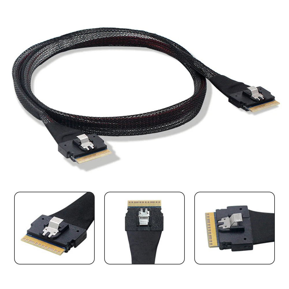 Hard Disk Server Storage Array Data Cable Mini SAS Cable Slim SFF-8654 8i to SFF-8654 8i Server Array Data Cable
Hard Disk Server Storage Array Data Cable Mini SAS Cable Slim SFF-8654 8i to SFF-8654 8i Server Array Data Cable