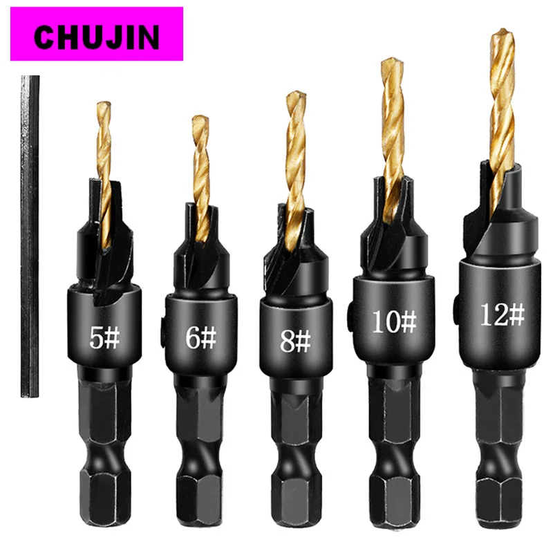 5 шт., Набор насадок для дрели по дереву, #5 #6 #8 #10 #12
5 шт., Набор насадок для дрели по дереву, #5 #6 #8 #10 #12
