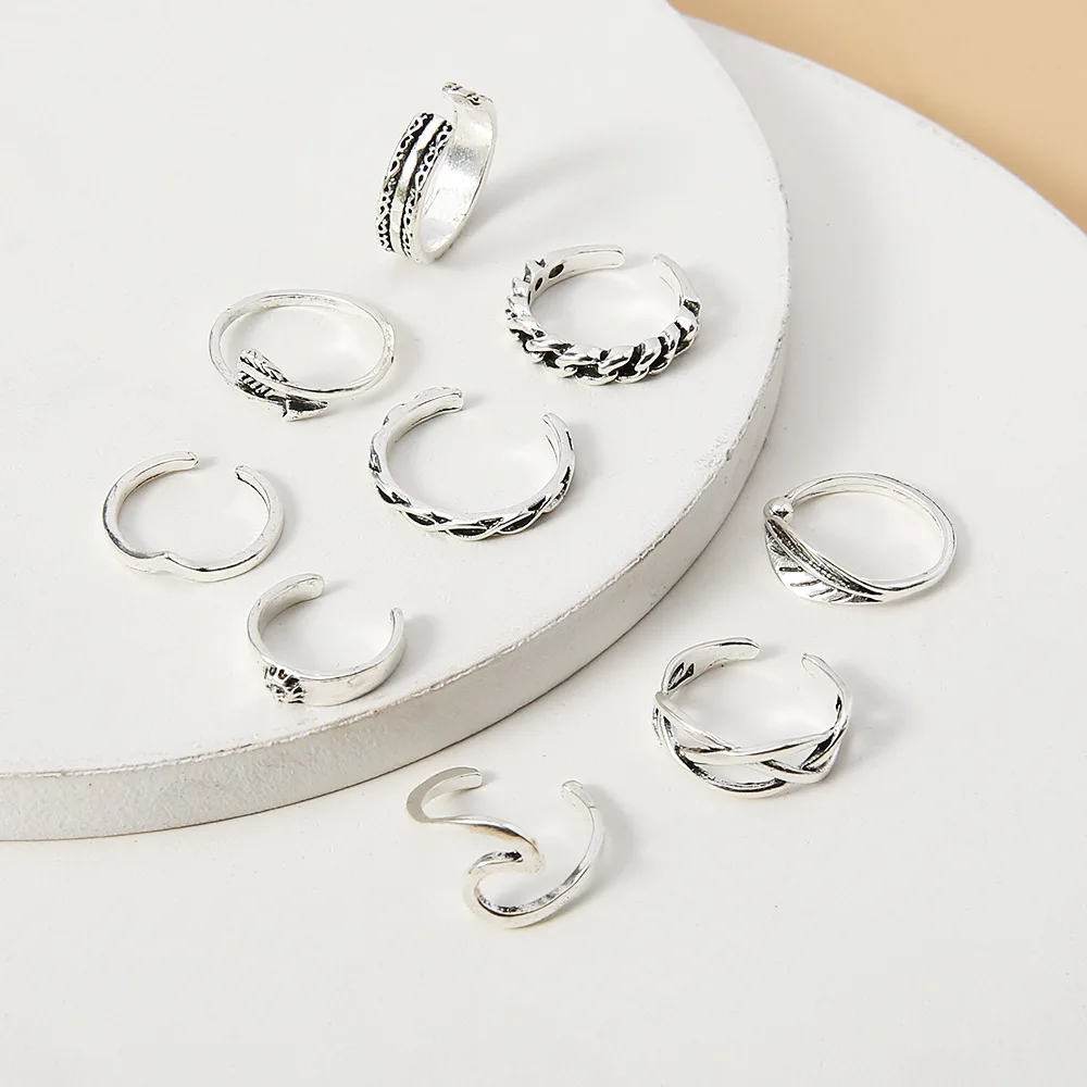 9pcs/set Retro Hollow Carved Star Moon Toe Rings Kits Bohemian Adjustable Opening Finger Ring Sets for Women Beach Foot Ring Set
9pcs/set Retro Hollow Carved Star Moon Toe Rings Kits Bohemian Adjustable Opening Finger Ring Sets for Women Beach Foot Ring Set