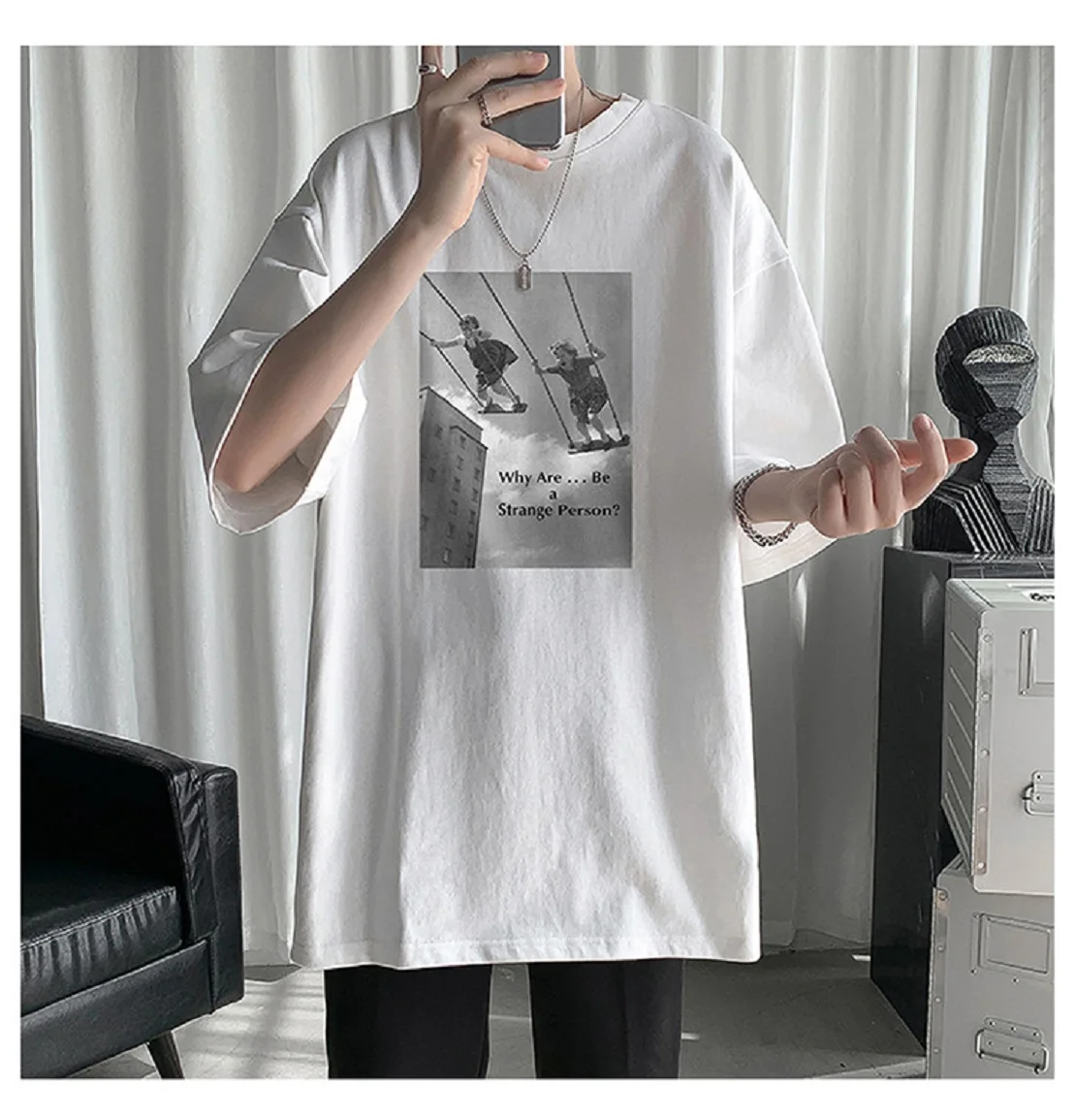 2021 Men's Printed T Shirt Casual Loose Cotton Tops Tees Harajuku Oversized Summer Short Sleeve Tshirt Streetwear Male Clothing
2021 Men's Printed T Shirt Casual Loose Cotton Tops Tees Harajuku Oversized Summer Short Sleeve Tshirt Streetwear Male Clothing