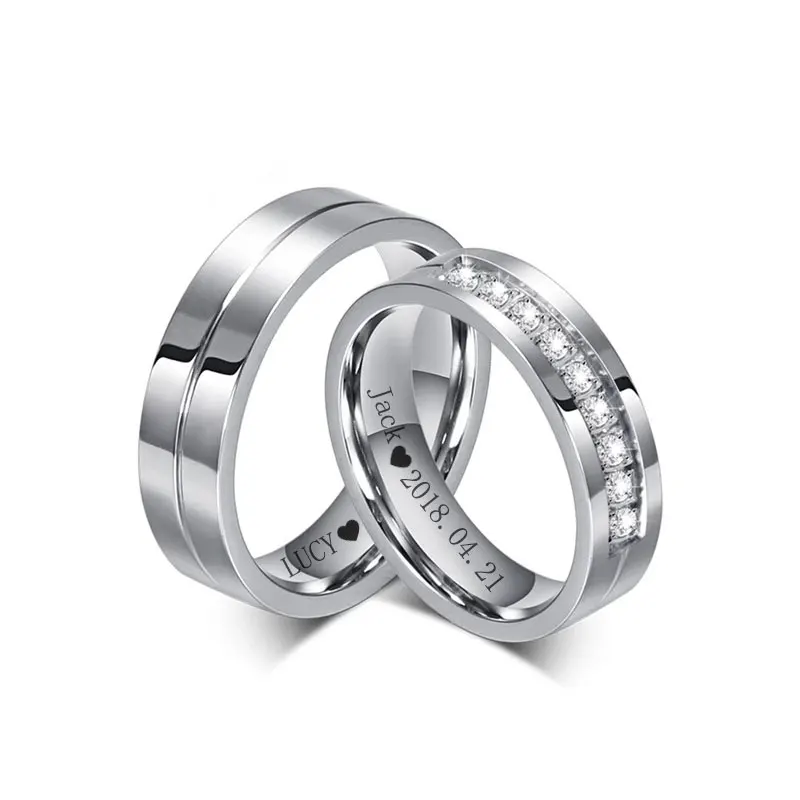 Personalized Custom 6MM CZ Wedding Engagement Ring Suitable For Couples, Ladies And Men, 316l Stainless Steel Anniversary Gift
Personalized Custom 6MM CZ Wedding Engagement Ring Suitable For Couples, Ladies And Men, 316l Stainless Steel Anniversary Gift