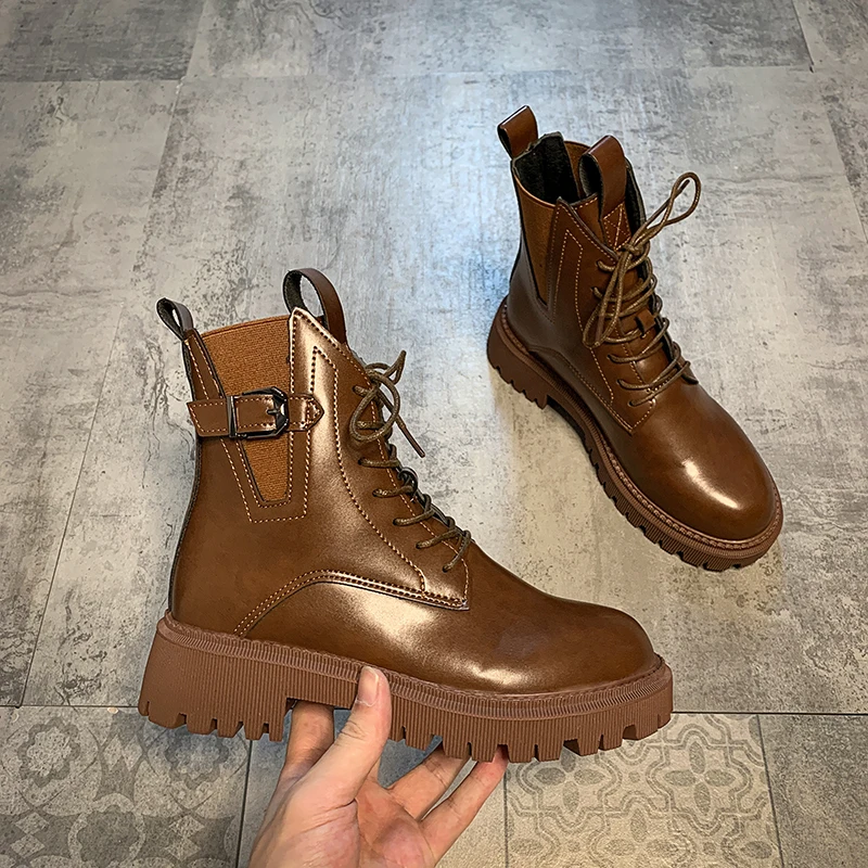 Women Short Boots Boots Ankle Lace-Up Square Heel Winter Warm Black Brown Thick Sole Platform Chunky Female Boots
Women Short Boots Boots Ankle Lace-Up Square Heel Winter Warm Black Brown Thick Sole Platform Chunky Female Boots