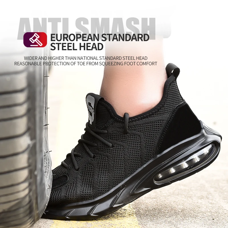 New Men Safety Shoes Steel Toe Protective Sneaker Indestructible Anti-Puncture Work Boots Breathable Mesh Plus Size 36-48
New Men Safety Shoes Steel Toe Protective Sneaker Indestructible Anti-Puncture Work Boots Breathable Mesh Plus Size 36-48