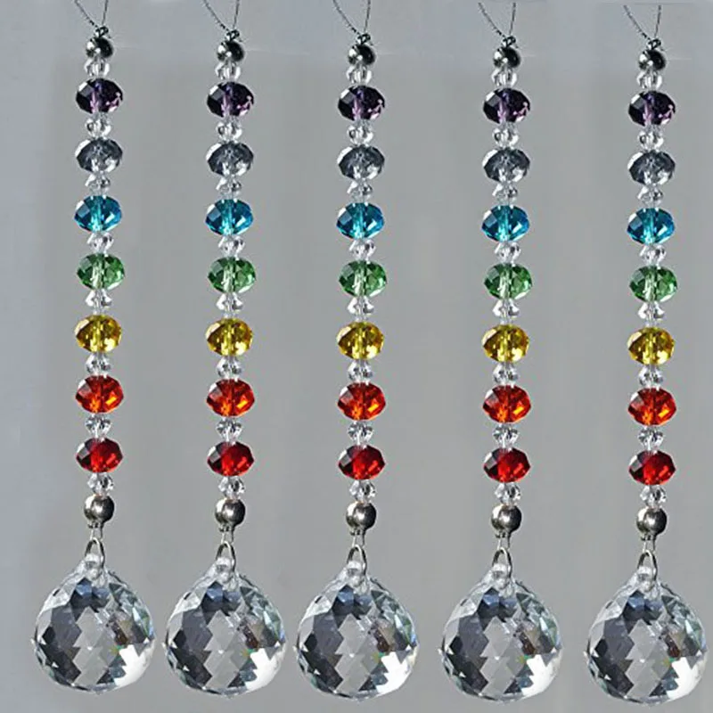 1PCS 20mm 30mm 40mm Crystal Prism Ball Chakra Colors Rondelle Beads Strand Design Rainbow Suncatcher Chrismas Decoration
1PCS 20mm 30mm 40mm Crystal Prism Ball Chakra Colors Rondelle Beads Strand Design Rainbow Suncatcher Chrismas Decoration