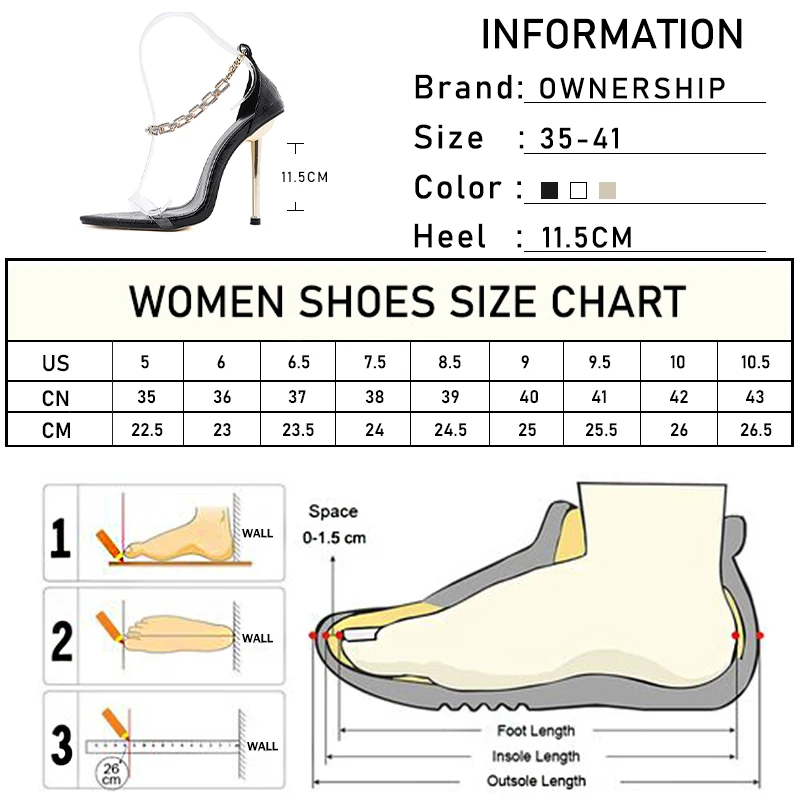 Women's Crystal Chain Sandals Woman Pointed Toe High Heels 2021 Summer Women Transparent Pump Ladies Female Party Shoes Big Size
Women's Crystal Chain Sandals Woman Pointed Toe High Heels 2021 Summer Women Transparent Pump Ladies Female Party Shoes Big Size