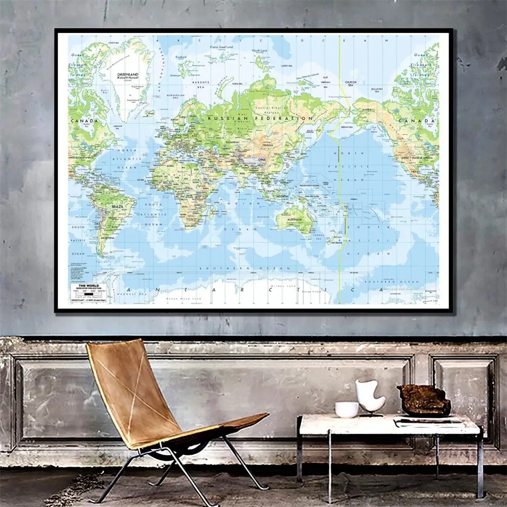 Карта мира Mercator procлюбые, 24x36 дюймов, 2001 версия, карта HD для школы, офиса, Настенный декор и обучение
Карта мира Mercator procлюбые, 24x36 дюймов, 2001 версия, карта HD для школы, офиса, Настенный декор и обучение
