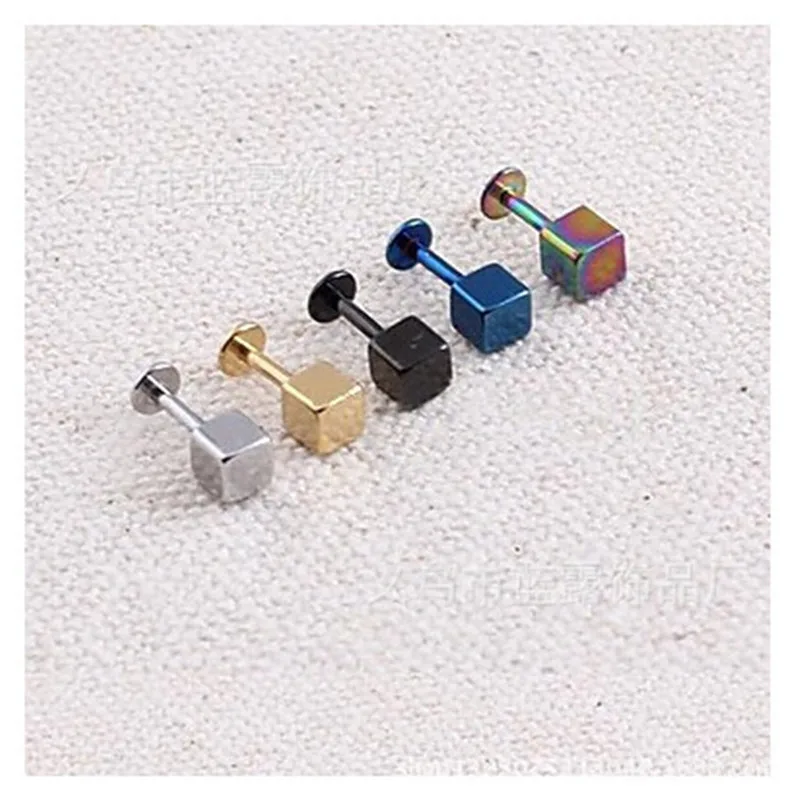 1pc Titanium Steel Stud Earrings Punk Rod Flat T-Type Screws Small Earrings Male Ear Bone Nail Lip Piercing Jewelry Random Color
1pc Titanium Steel Stud Earrings Punk Rod Flat T-Type Screws Small Earrings Male Ear Bone Nail Lip Piercing Jewelry Random Color