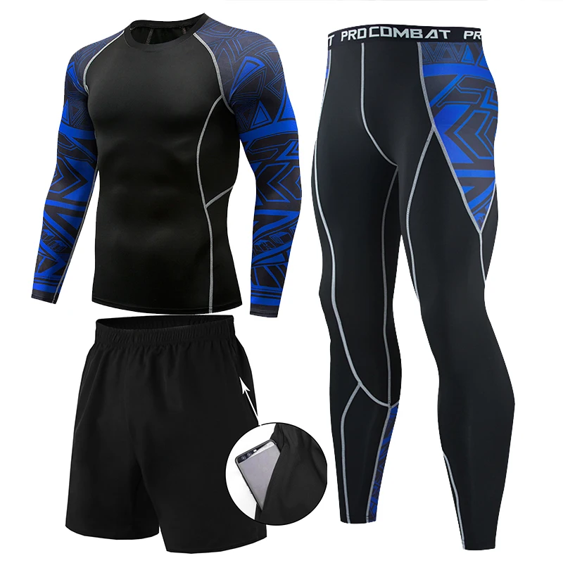 Brand 3pcs Sets Men's Suit Rashguard Man MMA Compression Clothing Male long Sleeves Shirt+leggings Sportswear Workout T-shirt
Brand 3pcs Sets Men's Suit Rashguard Man MMA Compression Clothing Male long Sleeves Shirt+leggings Sportswear Workout T-shirt