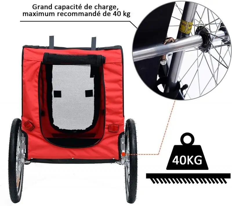 Foldable Trailer bike for pet dog cat humanbeing baby, Oxford cloth+steel frame, suspension, jogger,load-bearing capacity 40Kg
Foldable Trailer bike for pet dog cat humanbeing baby, Oxford cloth+steel frame, suspension, jogger,load-bearing capacity 40Kg