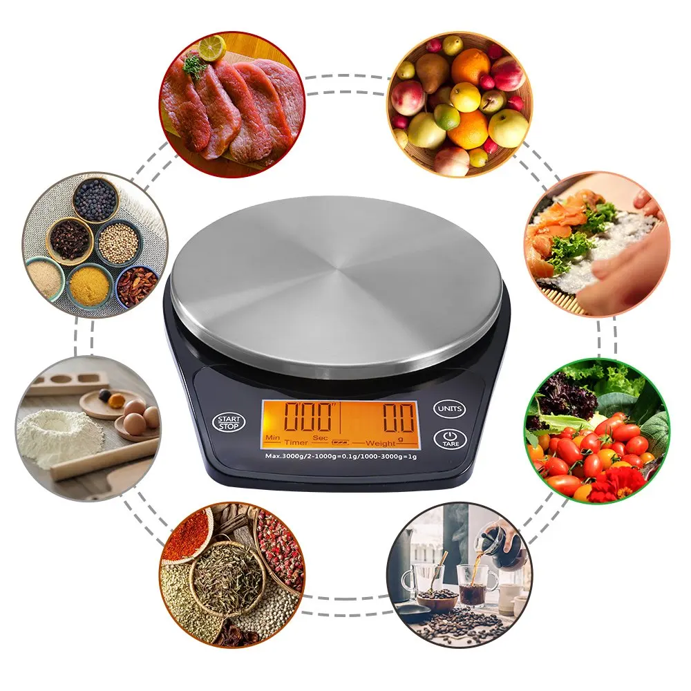 3kg/0.1g High Precision Kitchen Electronic Scale LCD Digital Display Coffee Scale Timing Scale Food Baking Scale Digital Scale
3kg/0.1g High Precision Kitchen Electronic Scale LCD Digital Display Coffee Scale Timing Scale Food Baking Scale Digital Scale