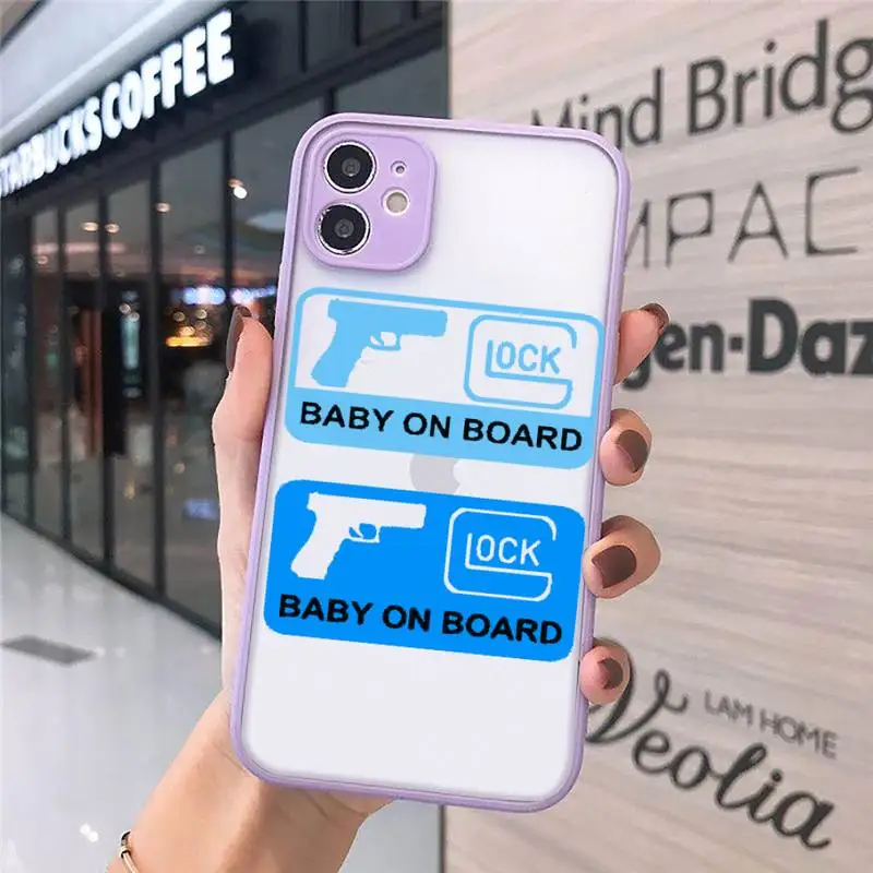 CUTEWANAN Glock Handgun Shell Phone Case For iPhone 12 11 Mini Pro XR XS Max 7 8 Plus X Matte transparent Purple Back Cover
CUTEWANAN Glock Handgun Shell Phone Case For iPhone 12 11 Mini Pro XR XS Max 7 8 Plus X Matte transparent Purple Back Cover