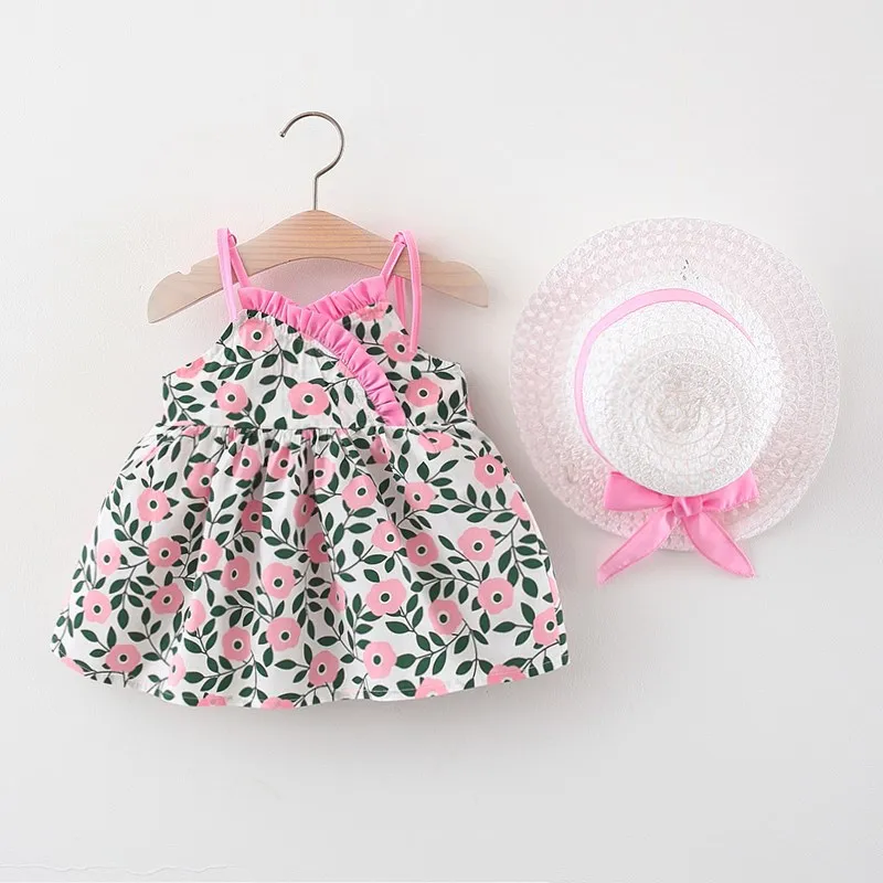 Летнее пляжное платье принцессы для маленьких девочек; Хлопковое платье без рукавов с милым бантом и цветочным рисунком для малышей + шапоч... 
Летнее пляжное платье принцессы для маленьких девочек; Хлопковое платье без рукавов с милым бантом и цветочным рисунком для малышей + шапоч...