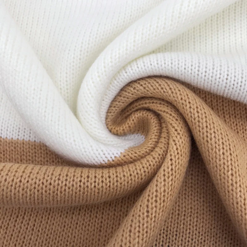 Knitted Dress Autumn Winter Long Sleeve Stitching Stripe Turtleneck Mini Dress Fashion Clothing 2020 Vestido Loose Casual
Knitted Dress Autumn Winter Long Sleeve Stitching Stripe Turtleneck Mini Dress Fashion Clothing 2020 Vestido Loose Casual