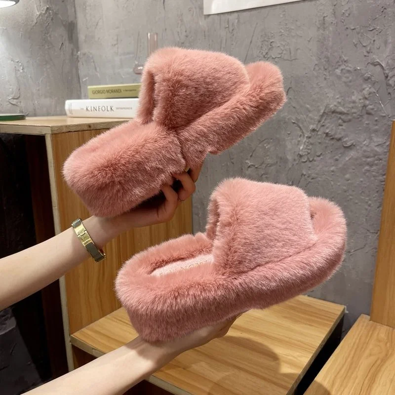35-43 plush slippers for women outer wear 2020 autumn and winter new plush home floor slippers one-word non-slip indoor slippers
35-43 plush slippers for women outer wear 2020 autumn and winter new plush home floor slippers one-word non-slip indoor slippers