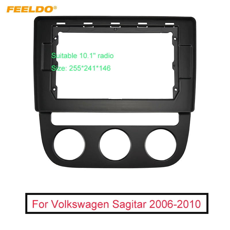 FEELDO Car Audio Fascia Frame Adapter For Volkswagen Sagitar 06-10 10.1" Big Screen 2DIN Dash Fitting Panel Frame Kit
FEELDO Car Audio Fascia Frame Adapter For Volkswagen Sagitar 06-10 10.1" Big Screen 2DIN Dash Fitting Panel Frame Kit