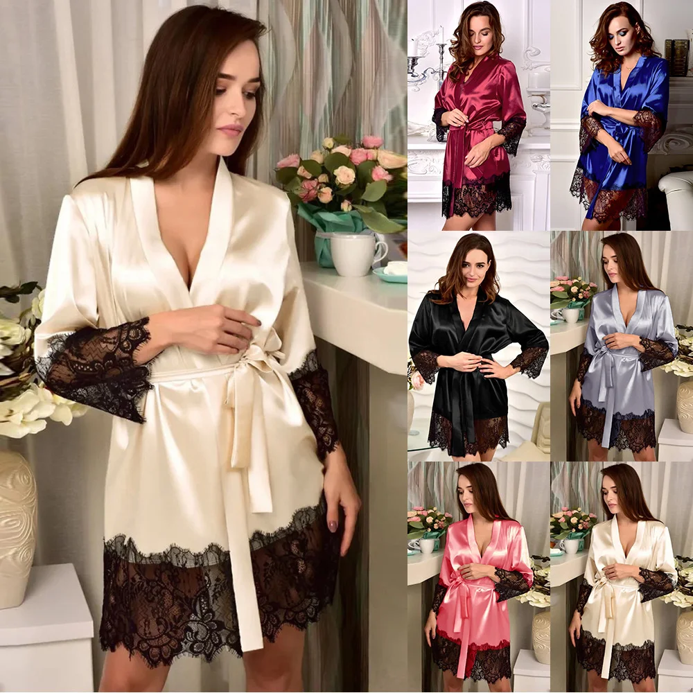 Sleep Dress Long Sleeve Lace of Lace Long Gown Sexy Autumn Winter New Style Imitation Silk Is Bound to Take Dress Son
Sleep Dress Long Sleeve Lace of Lace Long Gown Sexy Autumn Winter New Style Imitation Silk Is Bound to Take Dress Son