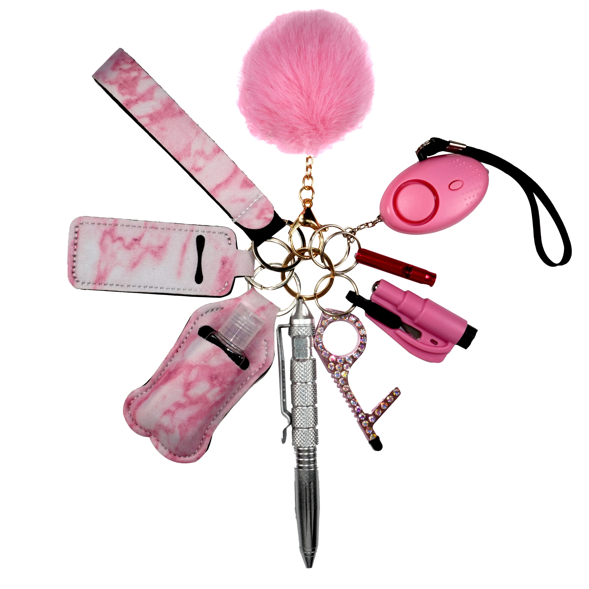 Self Defense Ring Keychain For Women Portachiavi Donna Alarm Tactical Pen Personal Defence Key Chain Set Girls Gifts Armas
Self Defense Ring Keychain For Women Portachiavi Donna Alarm Tactical Pen Personal Defence Key Chain Set Girls Gifts Armas