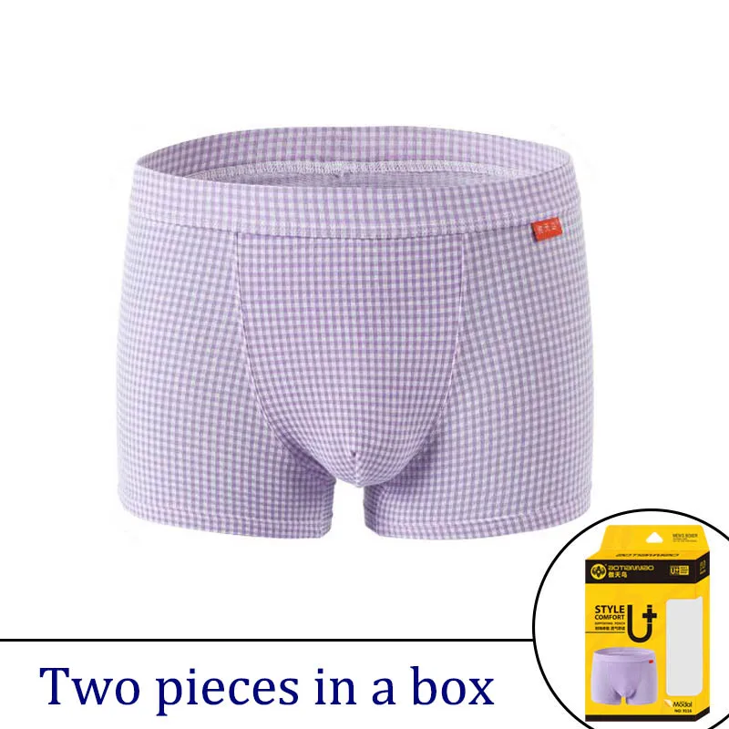 2PCS Box Set Cotton Boxer Shorts Men's Plaid Underwear Plus Size Panties Soft Underpants Breathable Briefs Male Intimates L~3XL
2PCS Box Set Cotton Boxer Shorts Men's Plaid Underwear Plus Size Panties Soft Underpants Breathable Briefs Male Intimates L~3XL