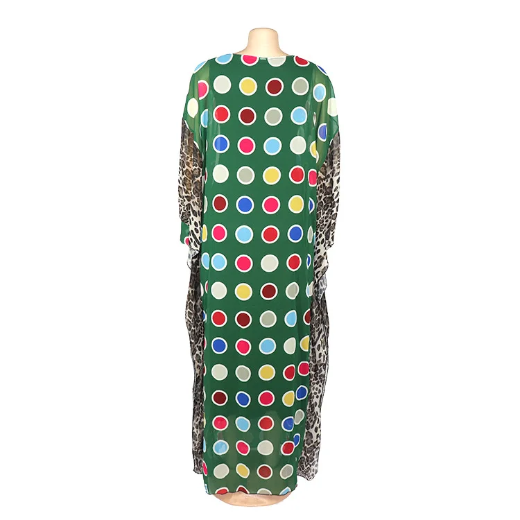 Plus Size African Chiffon Dress for Women Kanga Clothing Leopard Dot Print Dashiki O-Neck Maxi Dress Robe Party Gown Bat Sleeve
Plus Size African Chiffon Dress for Women Kanga Clothing Leopard Dot Print Dashiki O-Neck Maxi Dress Robe Party Gown Bat Sleeve