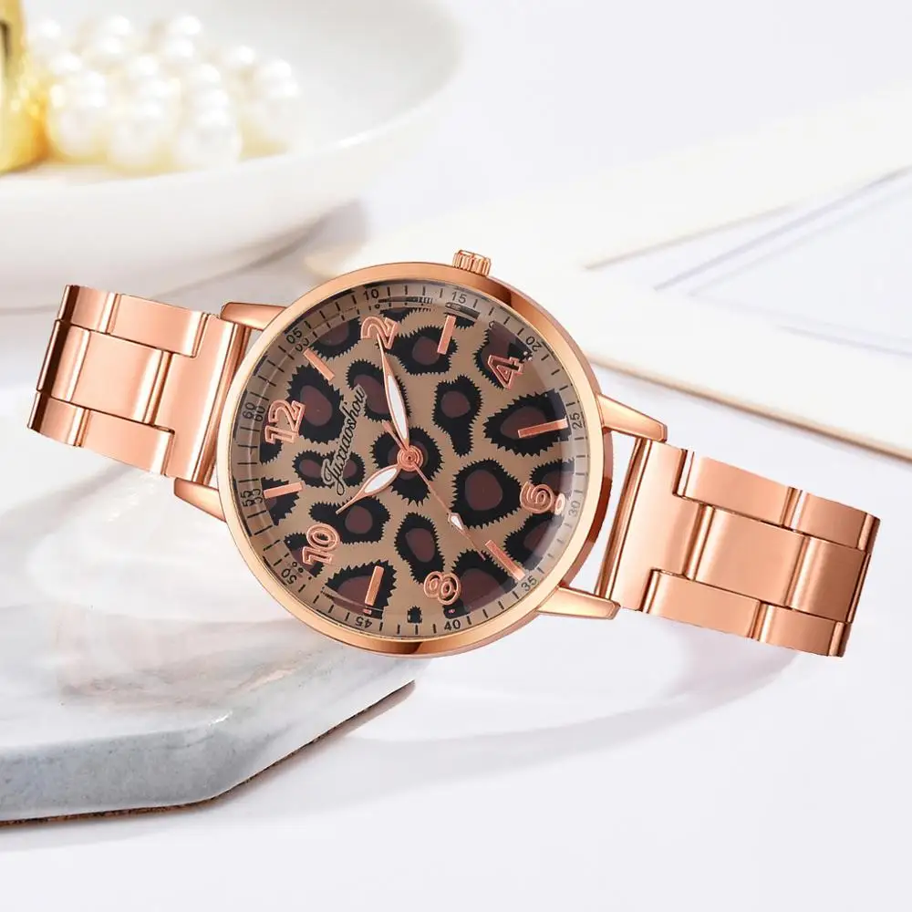 Women Luxury Brand Watch Leopard Pattern Rhinestone Elegant Ladies Watches Gold Clock Wrist Watches For Women relogio feminino
Women Luxury Brand Watch Leopard Pattern Rhinestone Elegant Ladies Watches Gold Clock Wrist Watches For Women relogio feminino