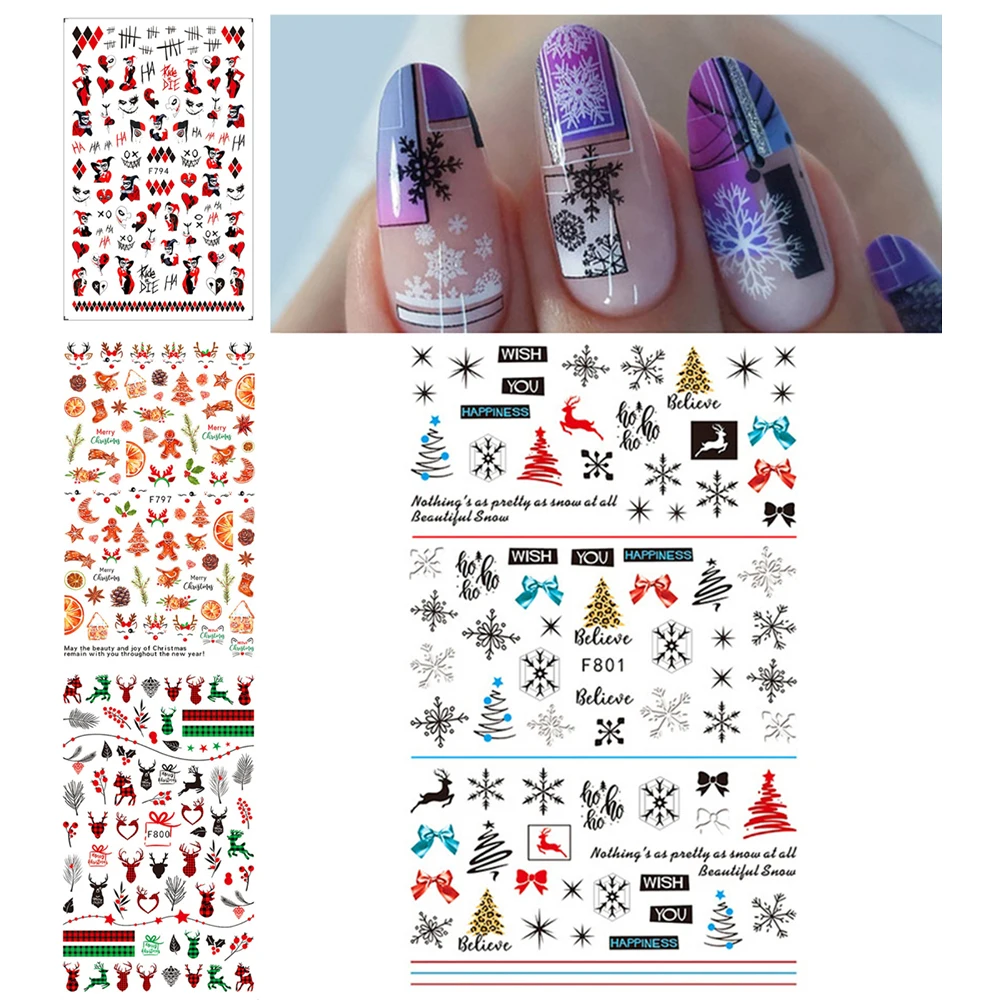 Nails Sticker Winter Snowflake Elk Xmas Tree Cartoon Adhesive Slider Halloween Red Eye Blood Stained Nail Art Accessories Decals
Nails Sticker Winter Snowflake Elk Xmas Tree Cartoon Adhesive Slider Halloween Red Eye Blood Stained Nail Art Accessories Decals
