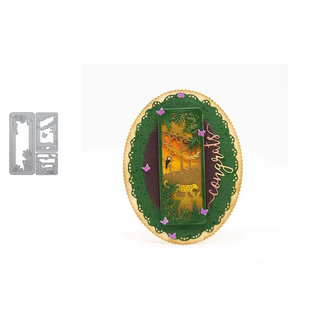 JC Leopard Forest Background Metal Cutting Dies for Scrapbooking DIY Punch Blade Card Make Stencil Craft Mold Mould Decoration
JC Leopard Forest Background Metal Cutting Dies for Scrapbooking DIY Punch Blade Card Make Stencil Craft Mold Mould Decoration