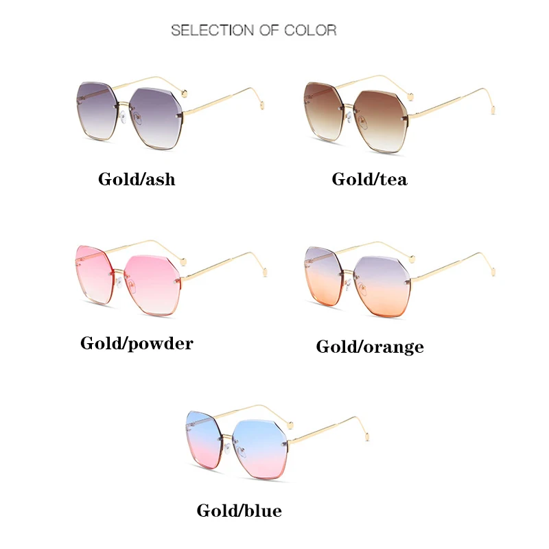 2021 New Fashion Metal Gradient Color Frameless Sunglasses Women Ladies Sun Glasses Female Rimless Eyeglasses Vintage Round
2021 New Fashion Metal Gradient Color Frameless Sunglasses Women Ladies Sun Glasses Female Rimless Eyeglasses Vintage Round