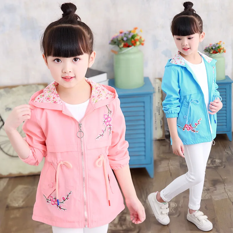 Fashion For Girls Jackets Outerwear Kids Long Sleeve Embroidered Solid Color Hooded Zipper Windbreaker Children's Clothing Coats
Fashion For Girls Jackets Outerwear Kids Long Sleeve Embroidered Solid Color Hooded Zipper Windbreaker Children's Clothing Coats