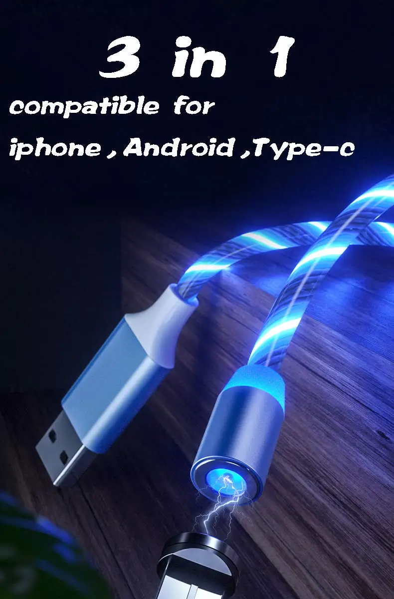 3 в 1 USB кабель для зарядки iPhone 8 Plus XR XS 11 Pro MAX Samsung S10|Кабели мобильных телефонов| |