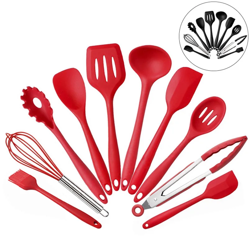 Kitchen Silicone Utensils Set Non-stick Kitchenware Cooking Tool Spoon Spatula Ladle Egg Beaters Tool Cooking Gadget Accessories
Kitchen Silicone Utensils Set Non-stick Kitchenware Cooking Tool Spoon Spatula Ladle Egg Beaters Tool Cooking Gadget Accessories
