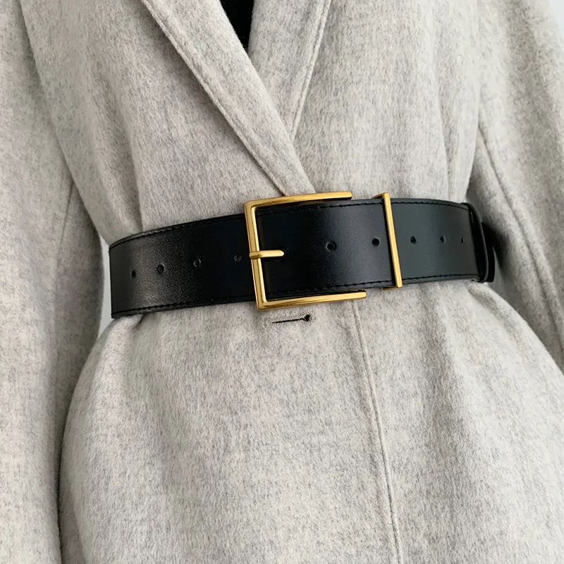 2021Women Wide Waist Belt Fashion Pin Buckle Imitation Black leather Waist Strap Decorative Coat Dress Simple Dress waistbands 
2021Women Wide Waist Belt Fashion Pin Buckle Imitation Black leather Waist Strap Decorative Coat Dress Simple Dress waistbands