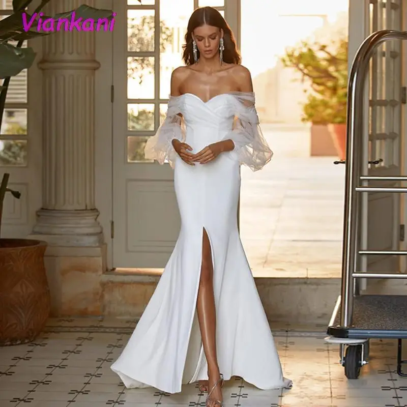 Off Shoulder White Long Voile Dress Slit Maxi Floor Length Celebrate Party Occassion Event Club Gowns for Women Fashion Vestidos 
Off Shoulder White Long Voile Dress Slit Maxi Floor Length Celebrate Party Occassion Event Club Gowns for Women Fashion Vestidos