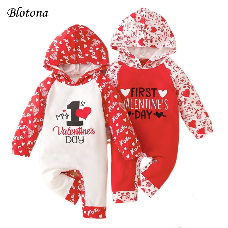 Blotona Newest Infant Baby Long Sleeve Hooded Romper, Valentine's Day Letter Printing Patchwork Long Jumpsuit Clothes 0-18Months
Blotona Newest Infant Baby Long Sleeve Hooded Romper, Valentine's Day Letter Printing Patchwork Long Jumpsuit Clothes 0-18Months