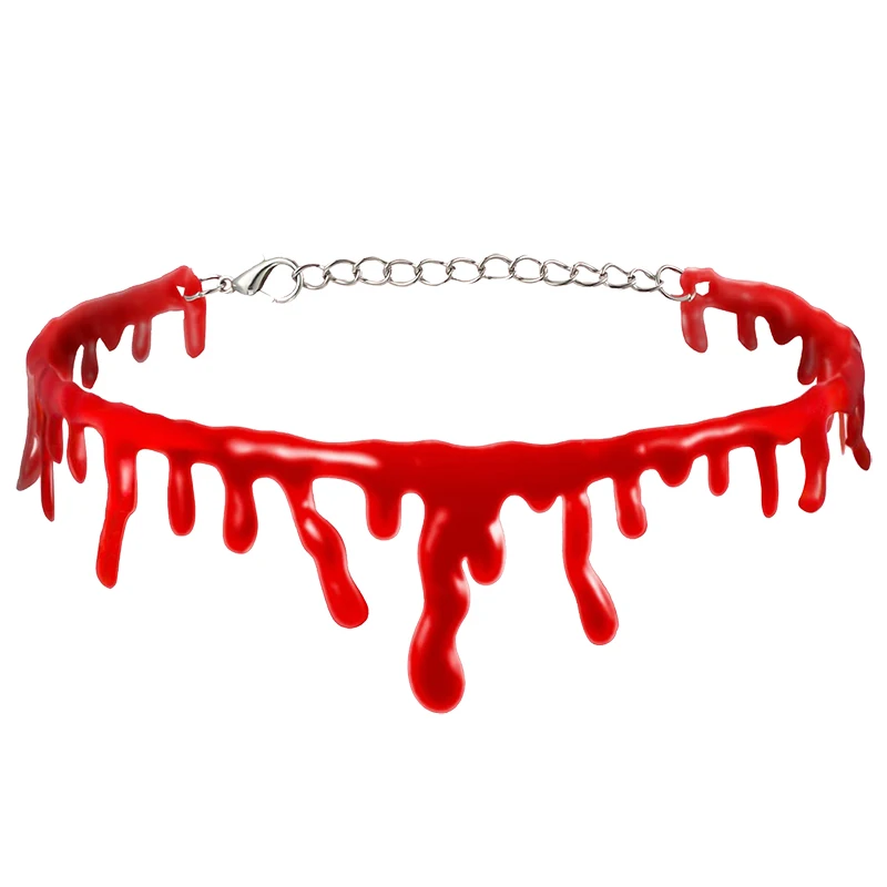 Женское Ожерелье с кровью на Хэллоуин ожерелья-чокеры реквизит из страха детская
