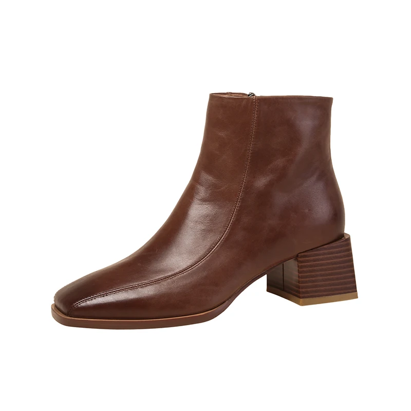 New Fashion French Retro Style Square Toe Chelsea Boots Genuine Leather Mid-heel Ankle Boots Women Thick Heel Short Boots
New Fashion French Retro Style Square Toe Chelsea Boots Genuine Leather Mid-heel Ankle Boots Women Thick Heel Short Boots