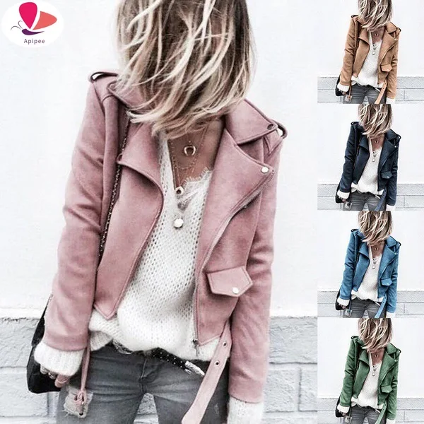 Women's Moto Suede Faux Leather Aviator Jacket Black Short Sheepskin Bomber Female Coat Add Shrug 5XL Biker Jackets
Women's Moto Suede Faux Leather Aviator Jacket Black Short Sheepskin Bomber Female Coat Add Shrug 5XL Biker Jackets