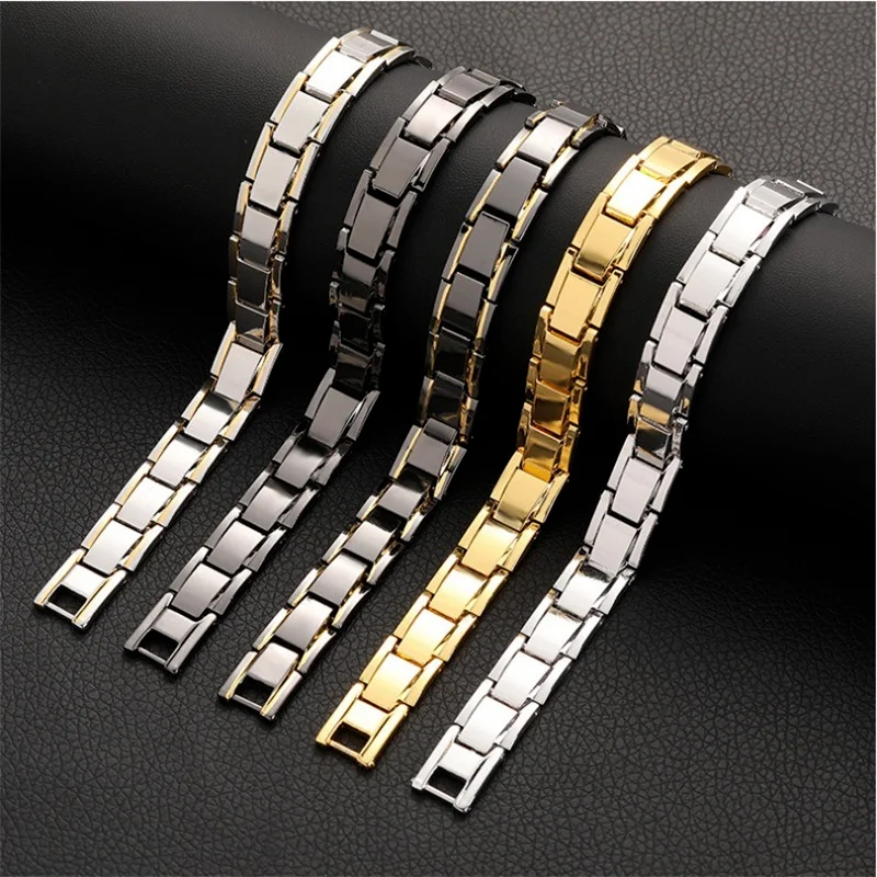 

Men's Twisted Health Magnetic Bracelet Energy Therapy Women Men's Magnetic Hematite Titanium Steel Bracelet Detachable