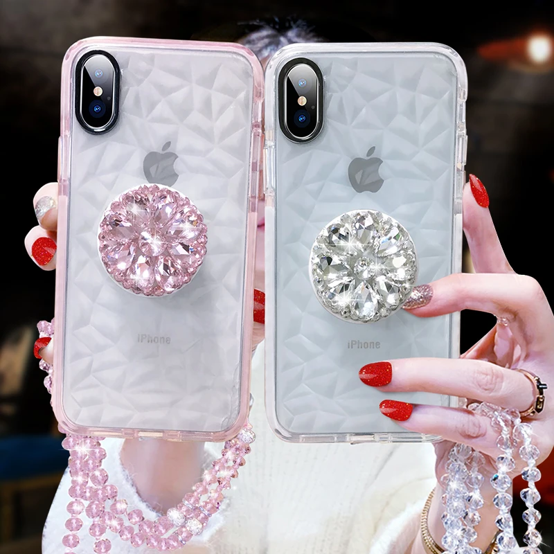 Crystal 3D Bracket+lanyard diamond phone case For iphone 12 Pro max 11pro XS MAX XR Phone Cover For Samsung S8 S9 S10 Note10 9
Crystal 3D Bracket+lanyard diamond phone case For iphone 12 Pro max 11pro XS MAX XR Phone Cover For Samsung S8 S9 S10 Note10 9