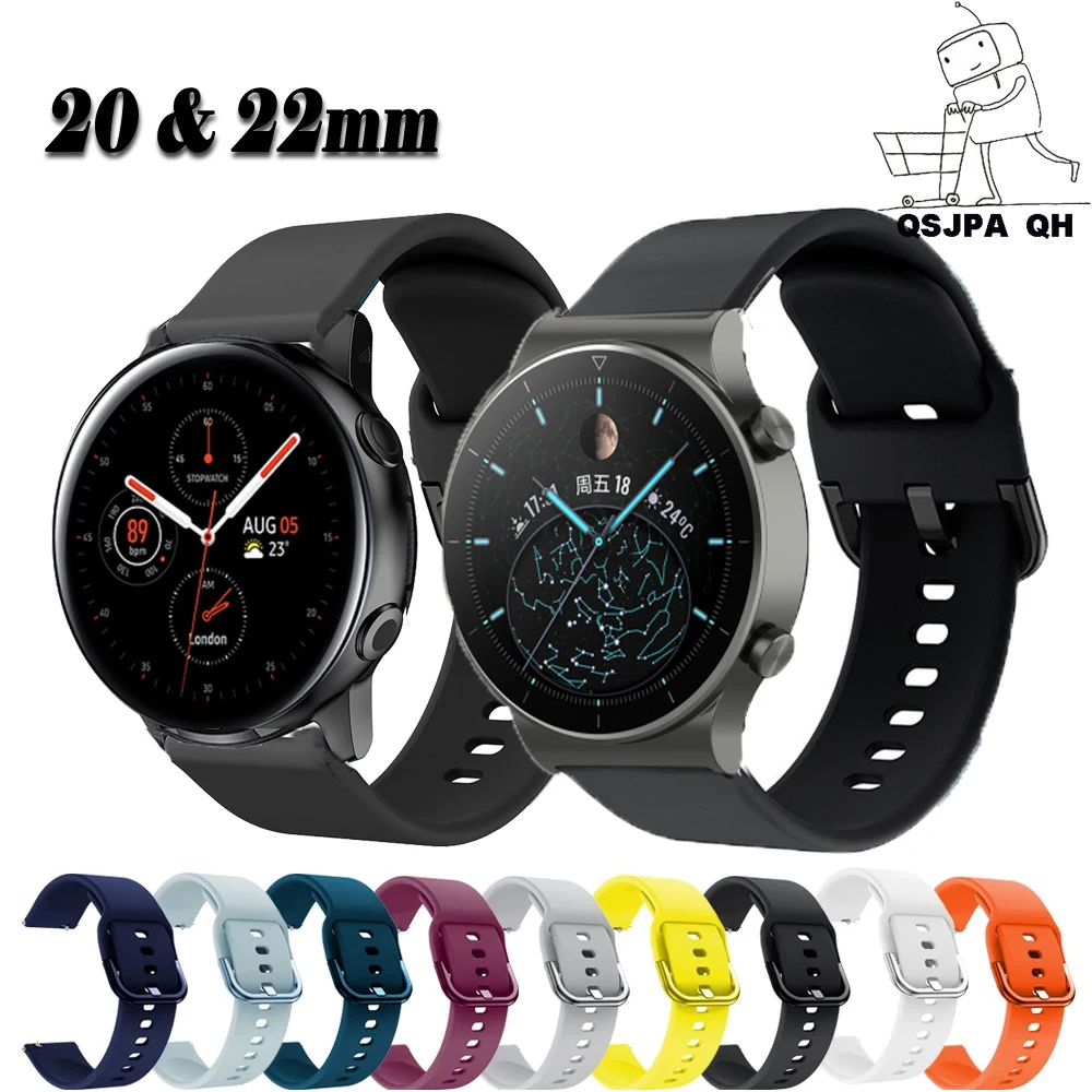 Ремешок для Samsung Galaxy Watch Active 2 40/44 мм, спортивный ремешок 22 мм для часов Huawei Watch GT 2 GT 46 мм/GT 2e
Ремешок для Samsung Galaxy Watch Active 2 40/44 мм, спортивный ремешок 22 мм для часов Huawei Watch GT 2 GT 46 мм/GT 2e