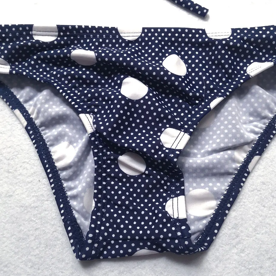 Polka Dot Swimsuit Girls Kids Two Piece Children's Swimwear Halter Top Baby Girl Bathing Suit Padded Beach Swimming | Спорт и