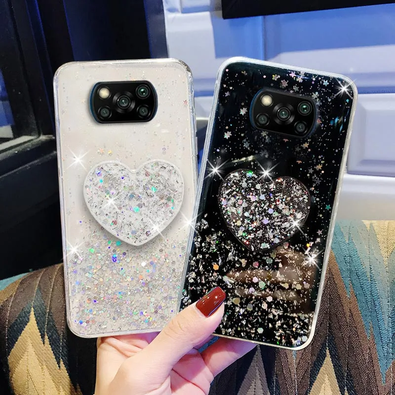 Poco X3 Pro Case for Poco X3 NFC Case Silicon Cover for Xiaomi Pocophone F3 M4 Pro X 3 GT Glitter Bling Love Bracket Phone Cover
Poco X3 Pro Case for Poco X3 NFC Case Silicon Cover for Xiaomi Pocophone F3 M4 Pro X 3 GT Glitter Bling Love Bracket Phone Cover