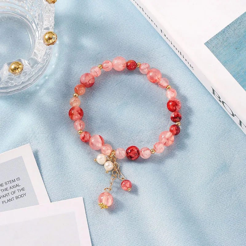 xiaoboACC 2021 Trend Pink Crystal Bracelet for Women Korean Fashion Pearl Bracelets
xiaoboACC 2021 Trend Pink Crystal Bracelet for Women Korean Fashion Pearl Bracelets